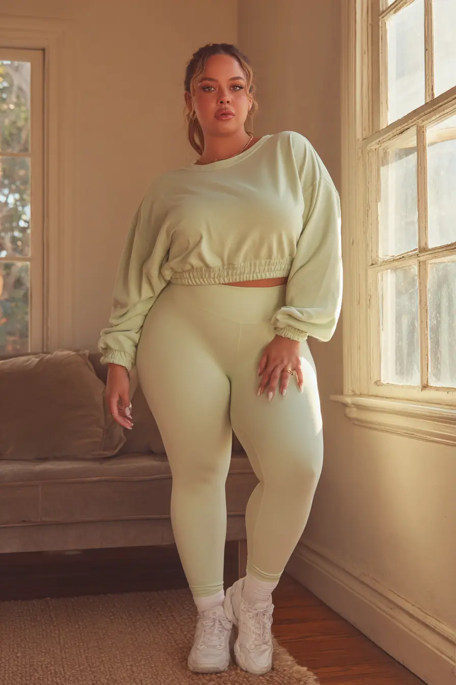 Cropped Sweatshirt + Matching Leggings