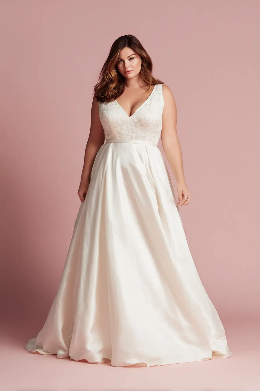 Lace Bodice + Satin Skirt