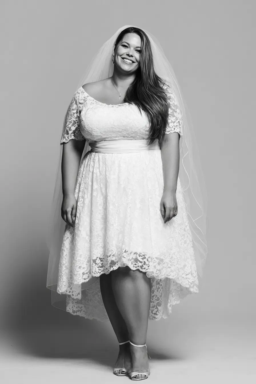 Beaded Cap Sleeves + Tulle Tea-Length Skirt