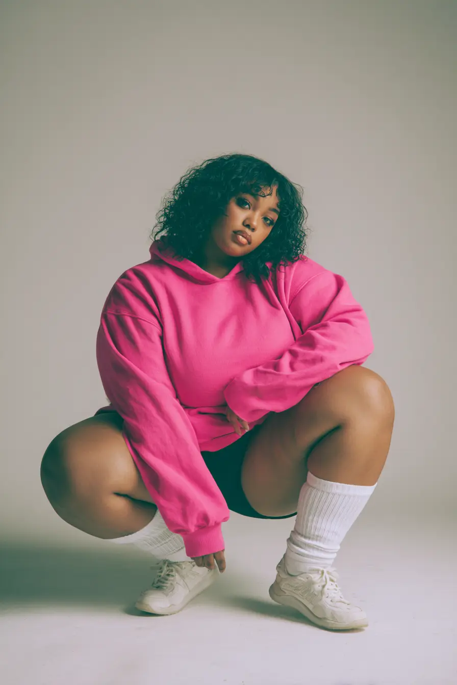 Oversized Hoodie + Bike Shorts