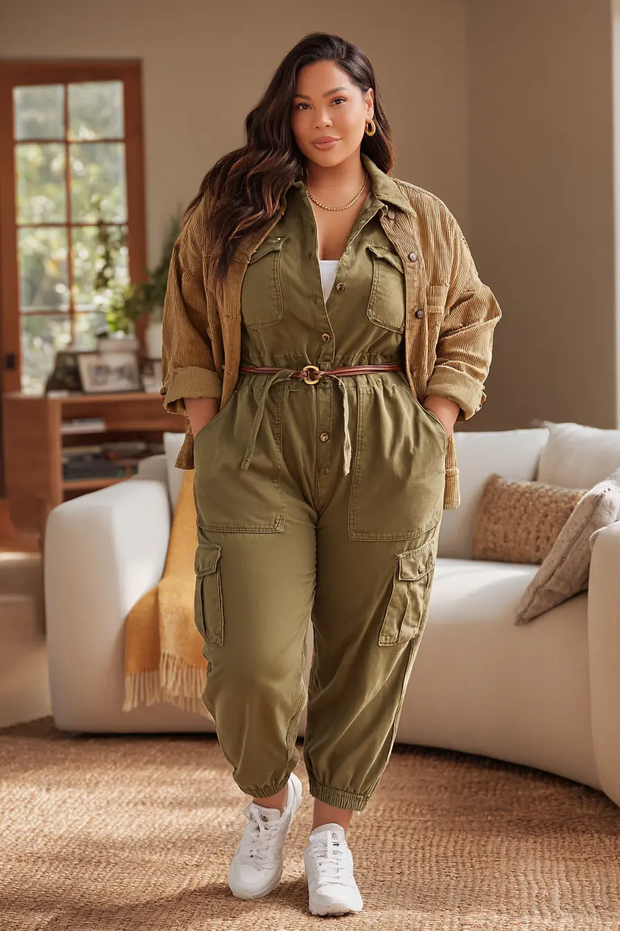 Utility Jumpsuit + Corduroy Overshirt