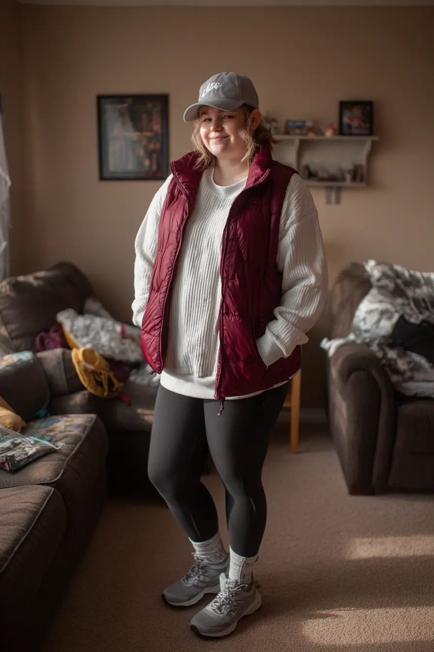 Puffer Vest + Leggings