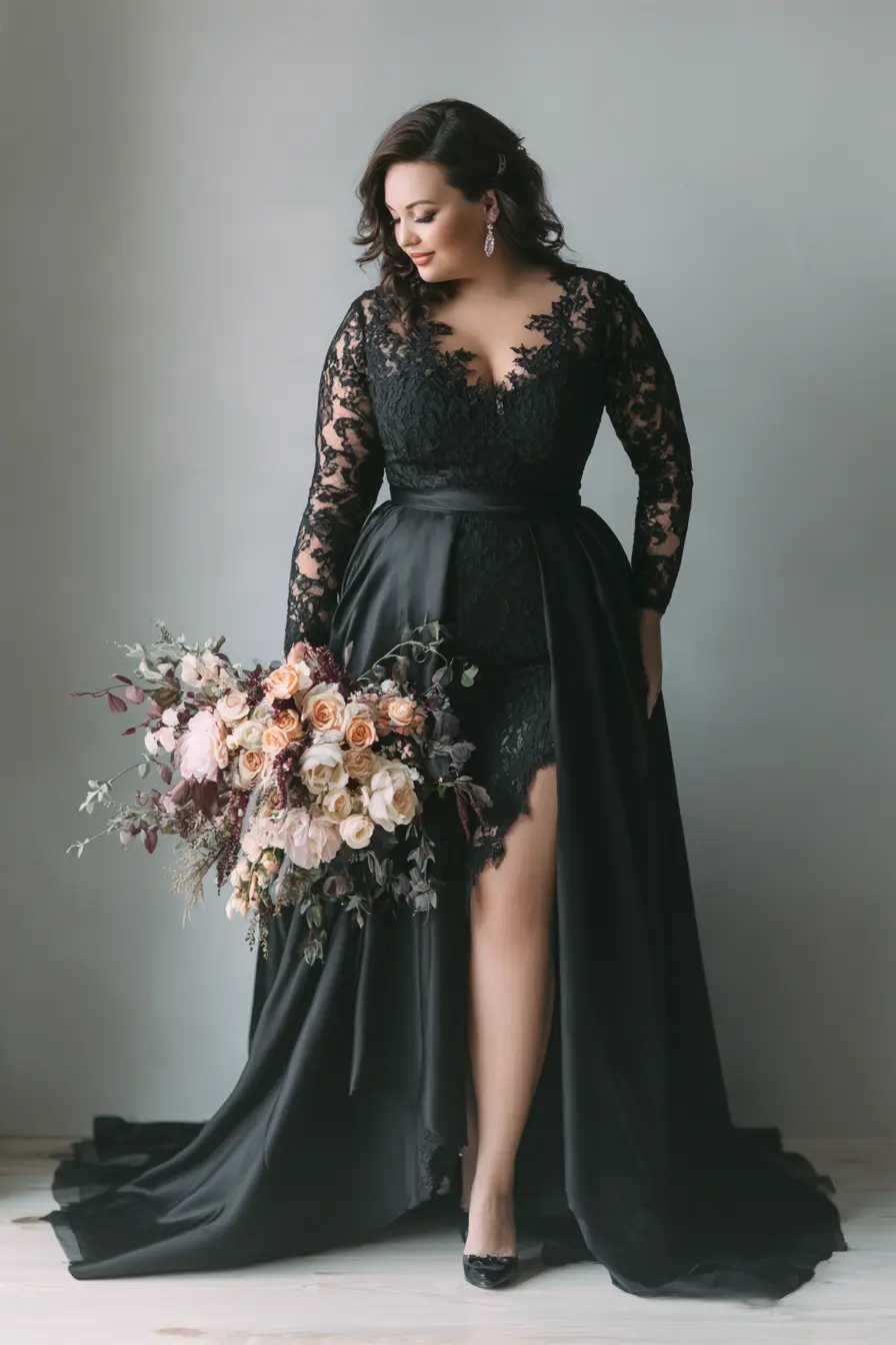 Lace Bodice Gown + Flowing Overskirt