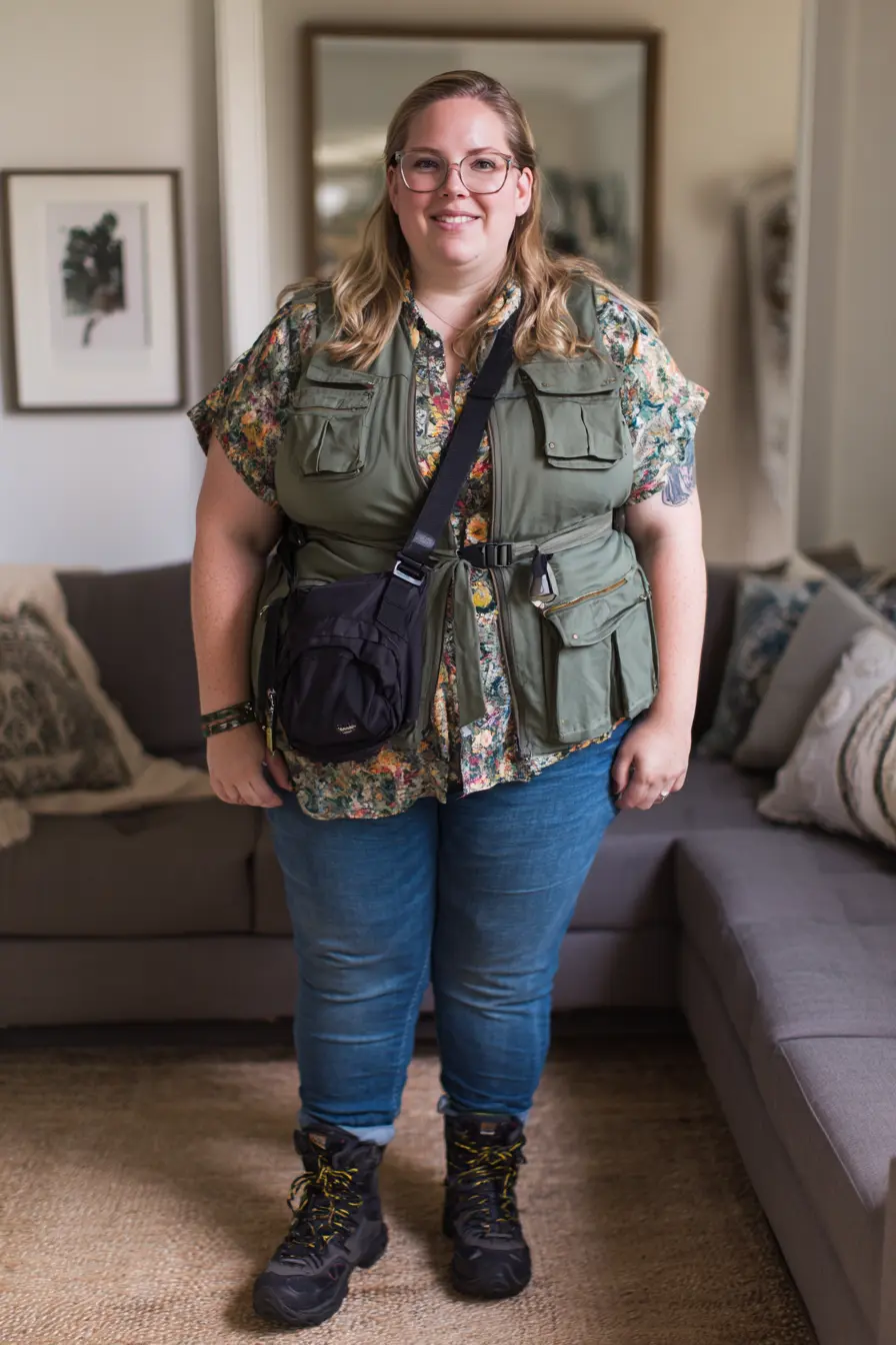 Utility Vest + Fitted Denim