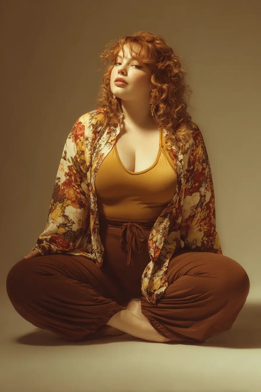 Floral Kimono + Tie-Waist Pants