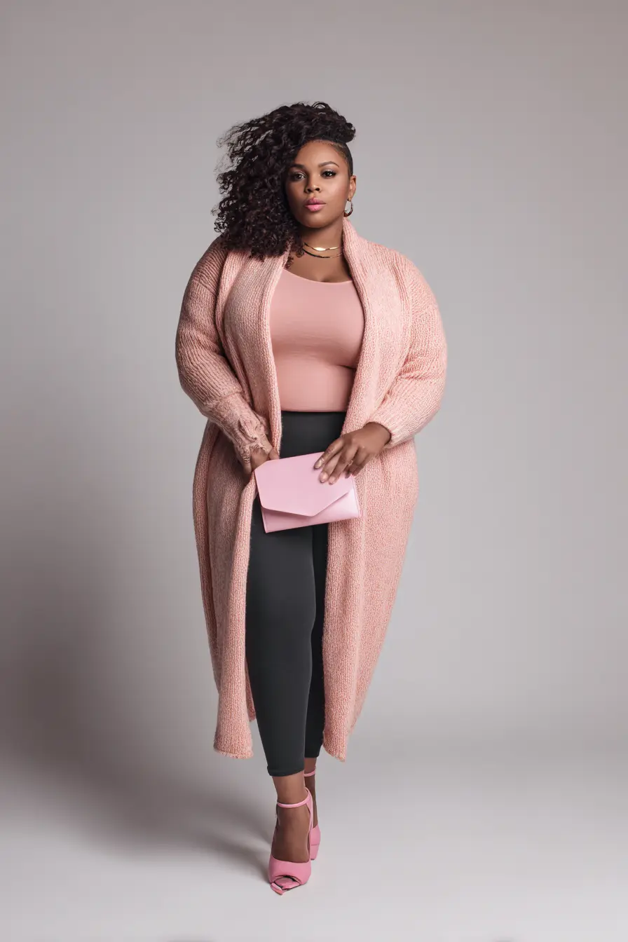 Longline Knit Cardigan + Sleek Leggings