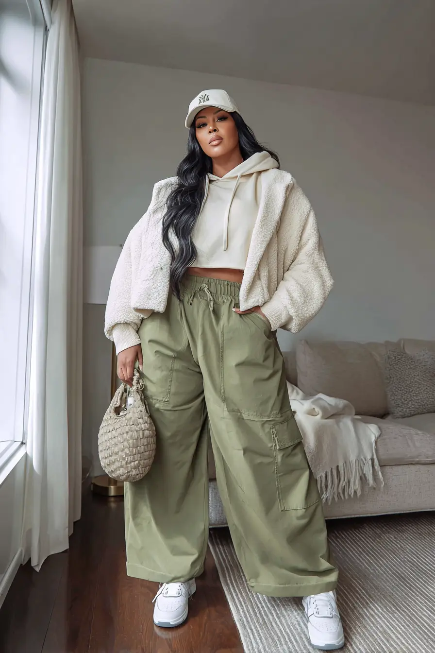 Cropped Hoodie + Cargo Pants