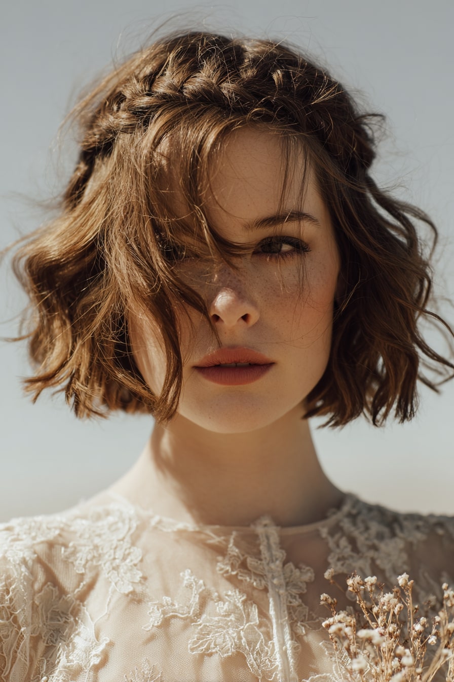 11. Braided Crown Bob