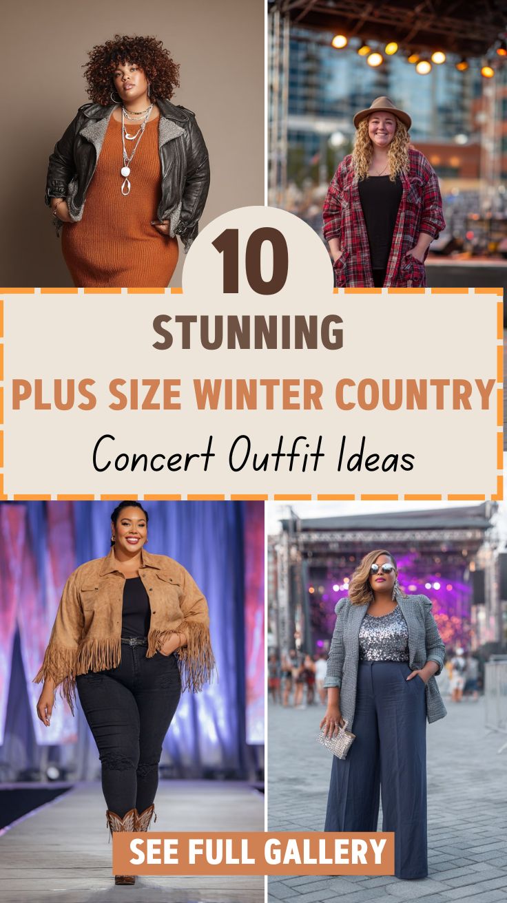 10 Stunning Plus Size Winter Country Concert Outfit Ideas
