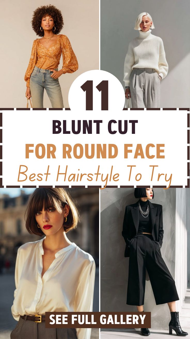 11 Blunt Cut For Round Face Best Hairstyle To Try