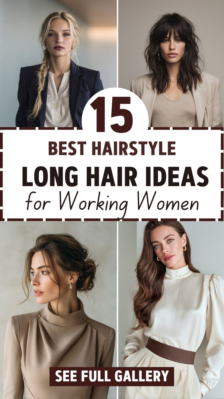 15 Best Long Hair Ideas for Working Women

