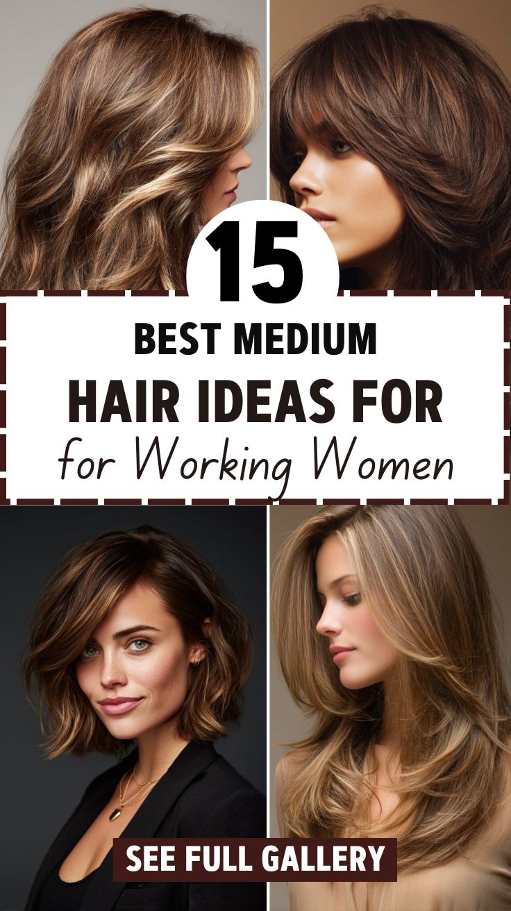 15 Best Medium Hair Ideas for Working Women
