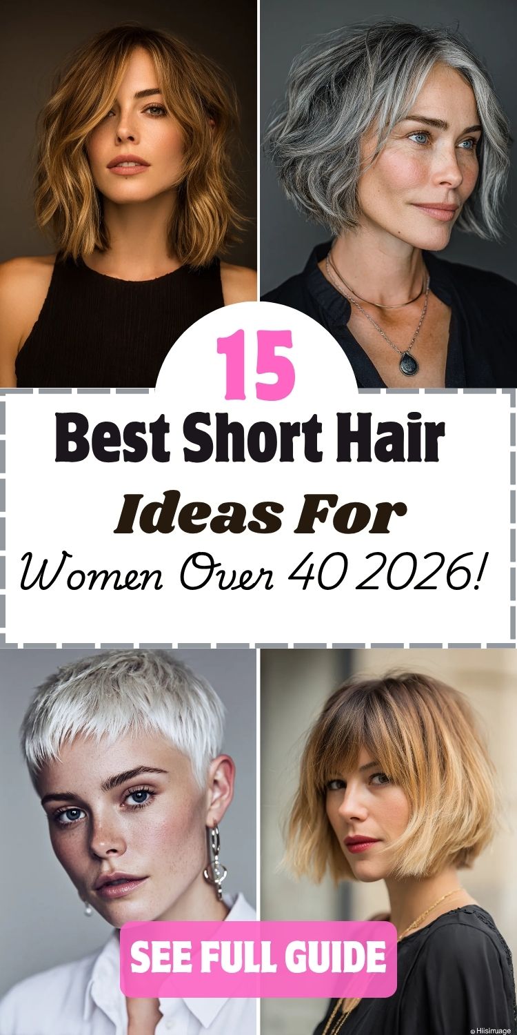 15 Best Short Hair Ideas for Women Over 40