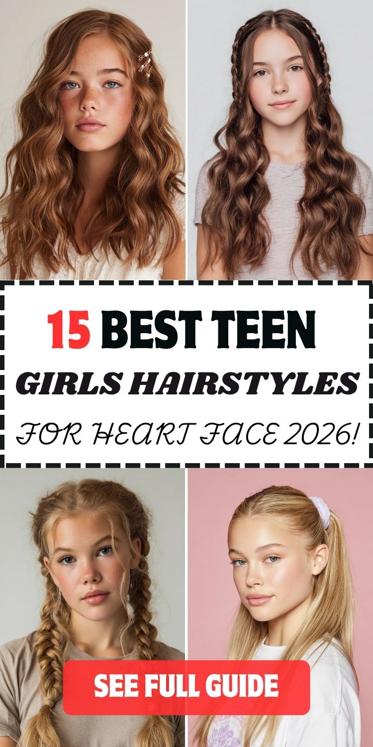 15 Best Teen Girls Hairstyles for Heart Face