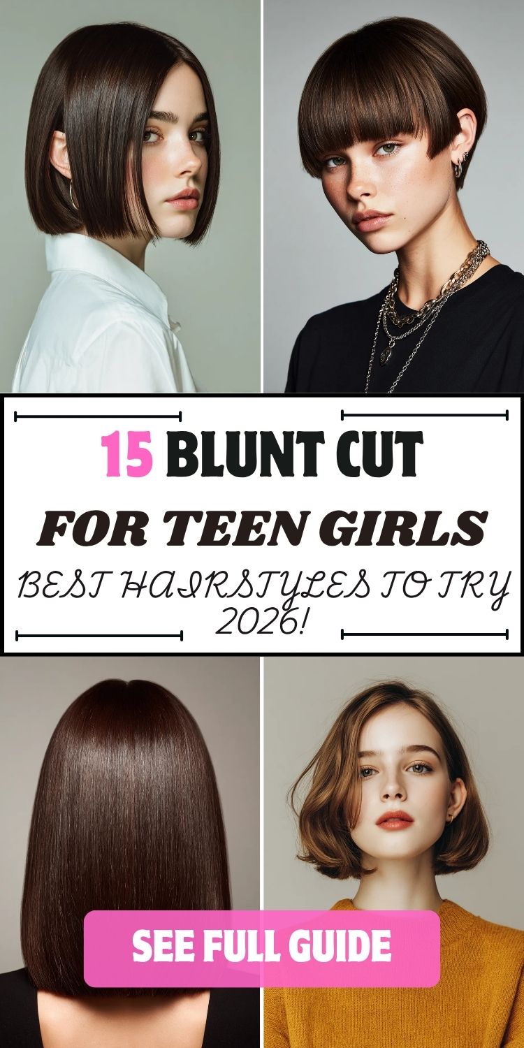 15 Blunt Cut for Teen Girls Best Hairstyles to Try