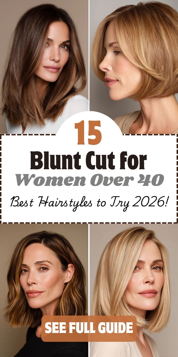15 Blunt Cut for Women Over 40 Best Hairstyles to Try