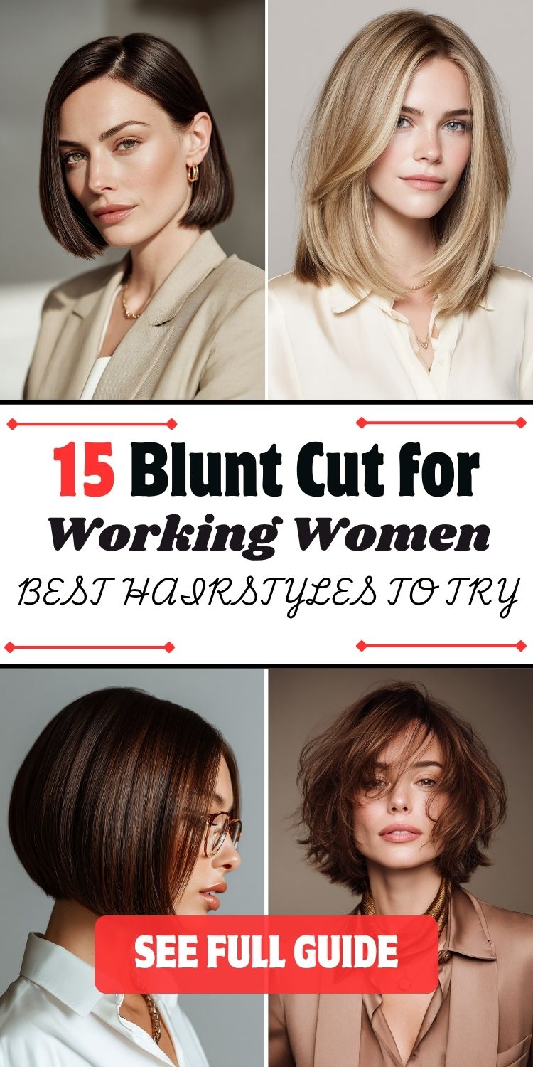 15 Blunt Cut for Working Women Best Hairstyles to Try