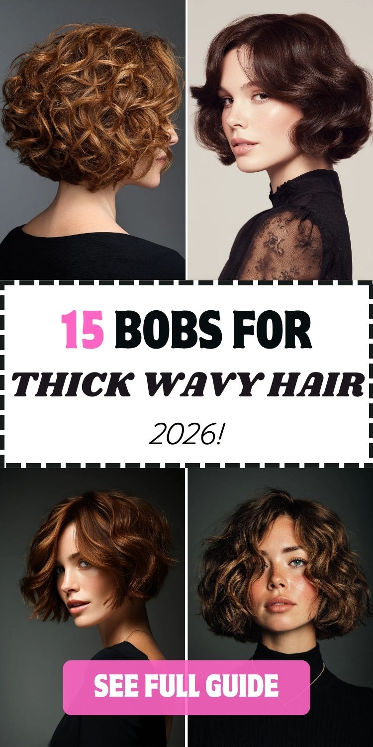 15 Bobs for thick wavy hair