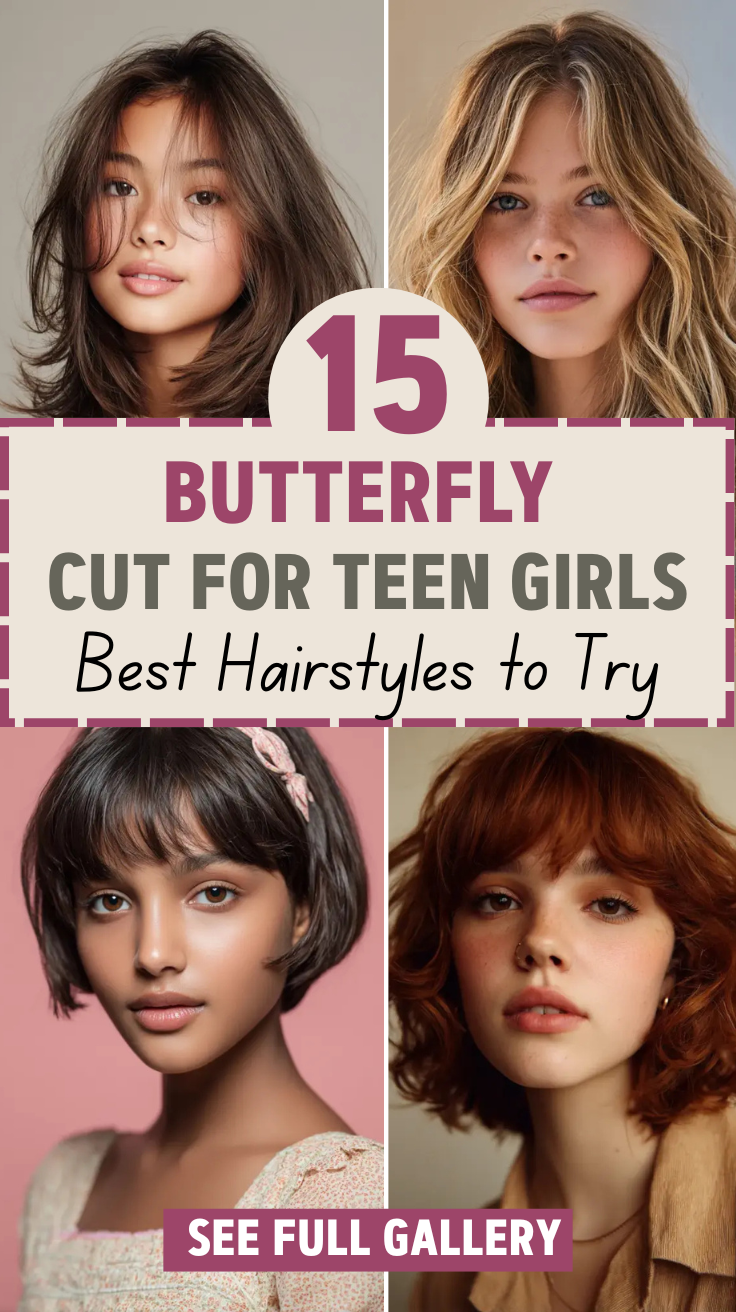 15 Butterfly Cut for Teen Girls Best Hairstyles to Try

