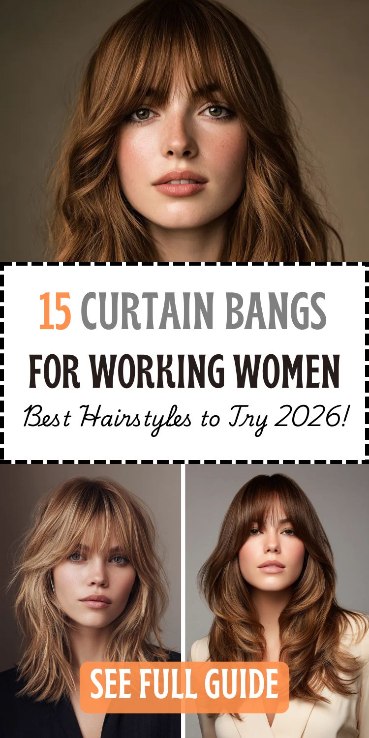15 Curtain Bangs for Working Women Best Hairstyles to Try
