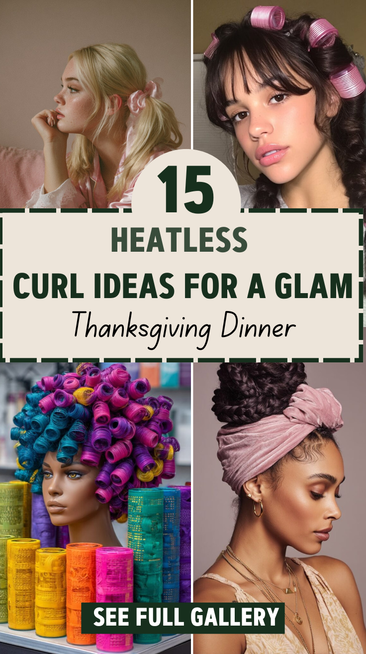 15 Heatless Curl Ideas for a Glam Thanksgiving Dinner
