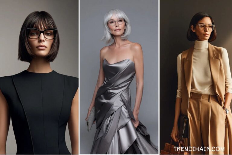 15 bob haircuts with bangs and glasses