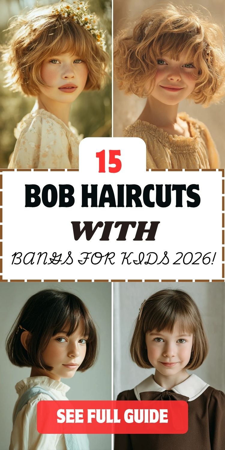 15 bob haircuts with bangs for kids