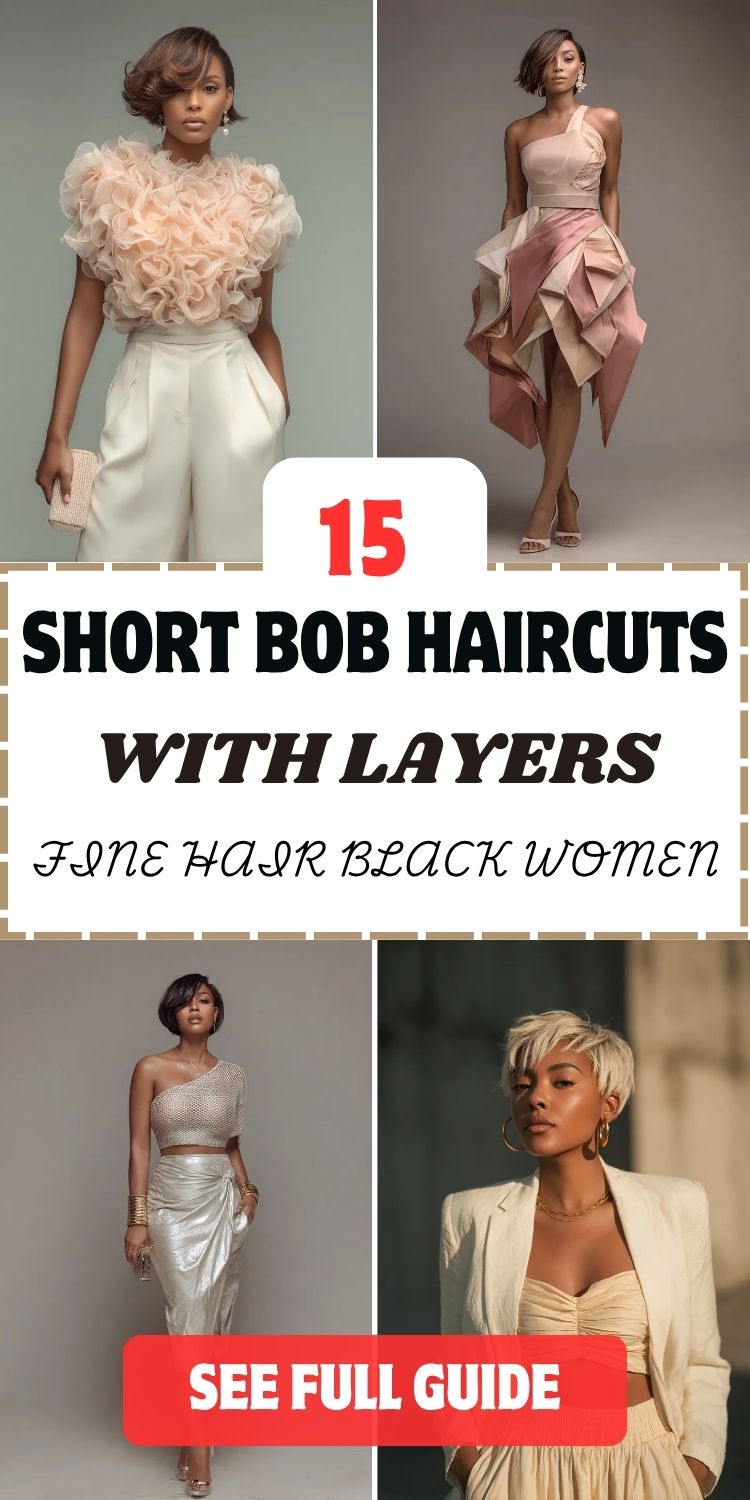 15 short bob haircuts with layers fine hair black women