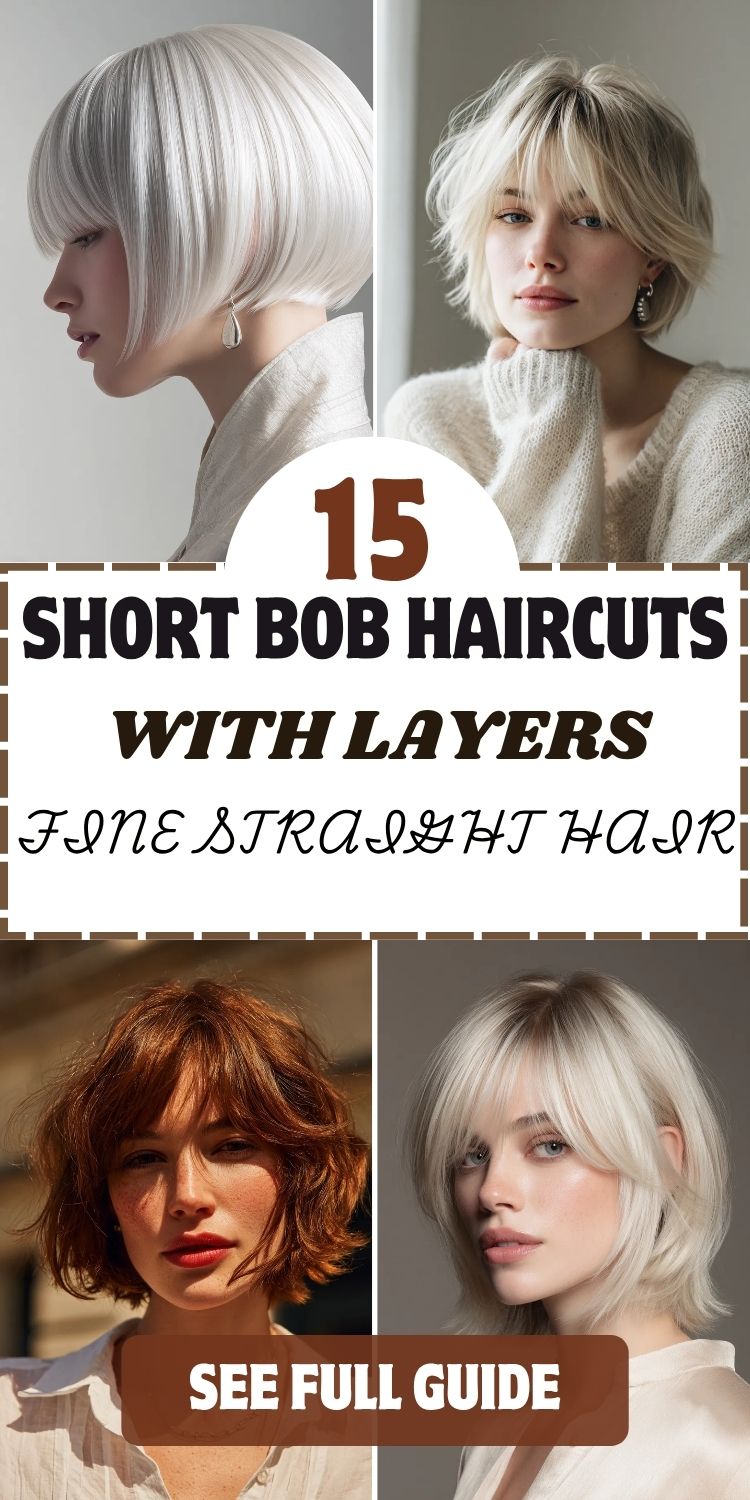 15 short bob haircuts with layers fine straight hair