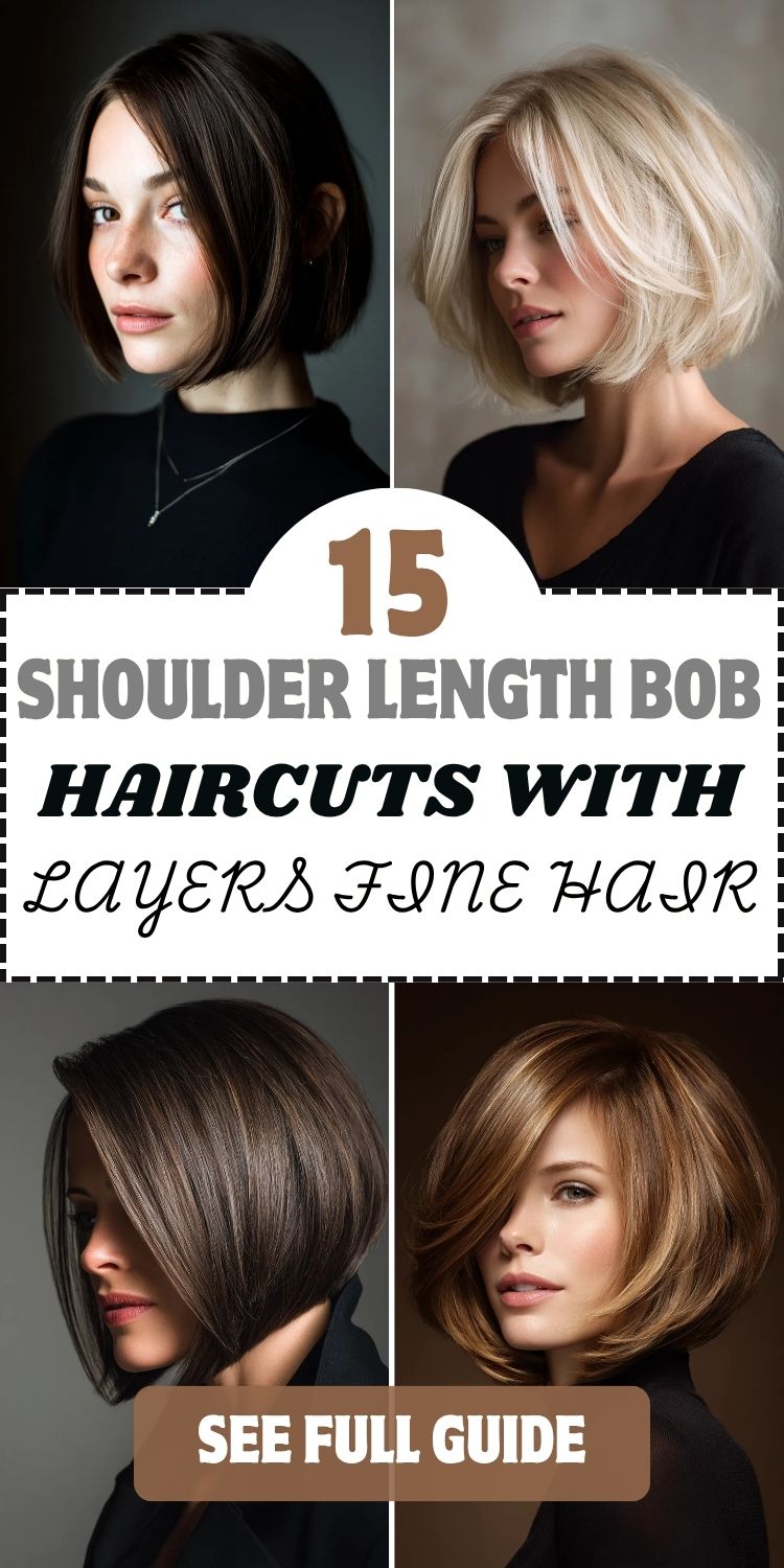 15 shoulder length bob haircuts with layers fine hair
