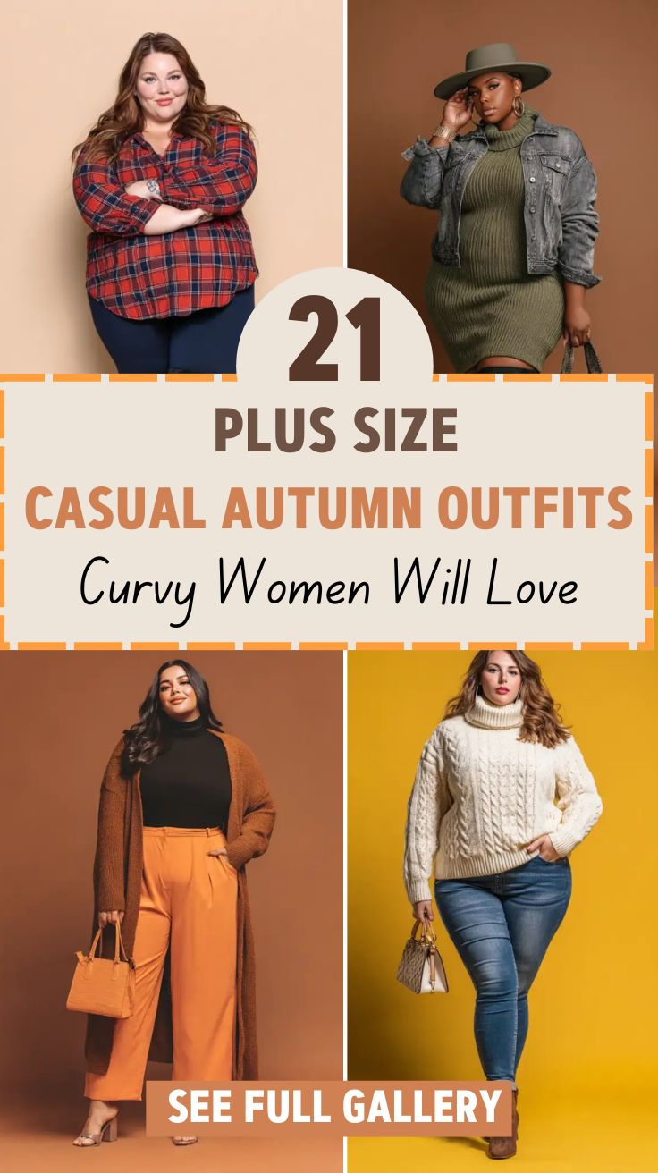 21 Plus Size Casual Autumn Outfits Curvy Women Will Love

