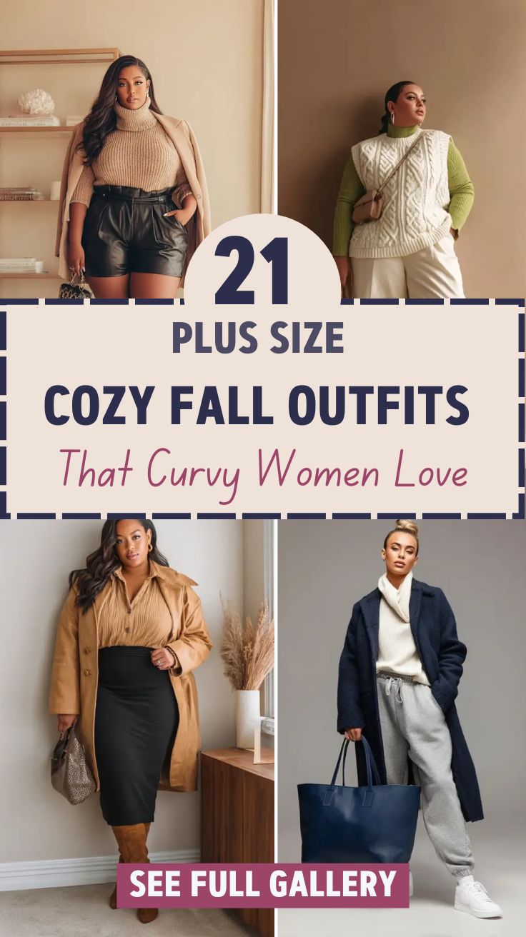 21 Plus Size Cozy Fall Outfits Curvy Women Will Love
