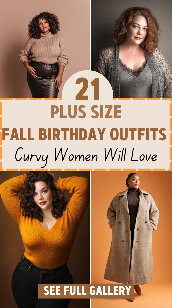 21 Plus Size Fall Birthday Outfits Curvy Women Will Love
