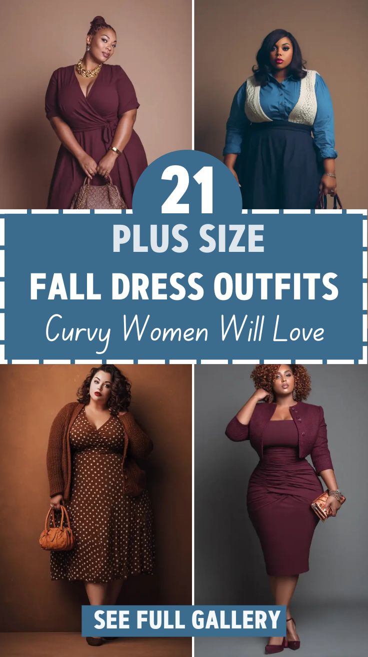 21 Plus Size Fall Dress Outfits That Curvy Women Will Love
