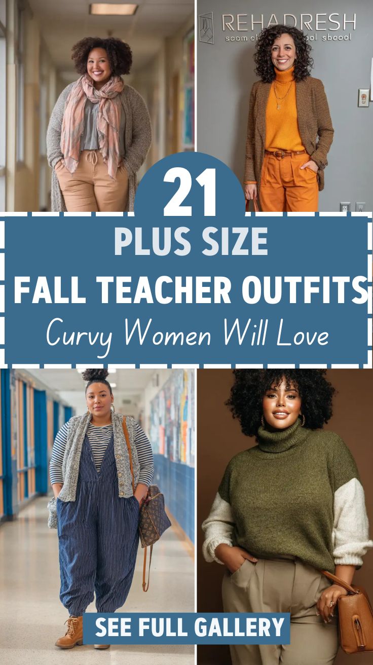 21 Plus Size Fall Teacher Outfits Curvy Women Will Love