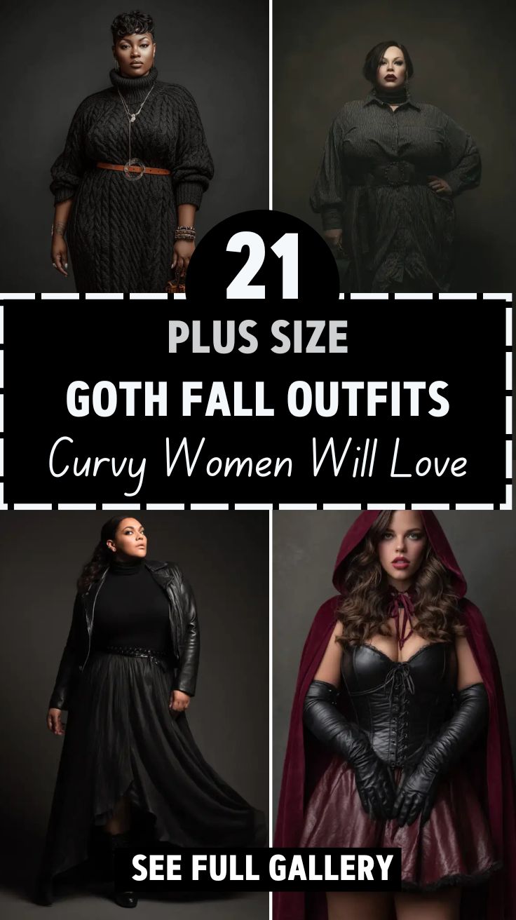 21 Plus Size Goth Fall Outfits Curvy Women Will Love
