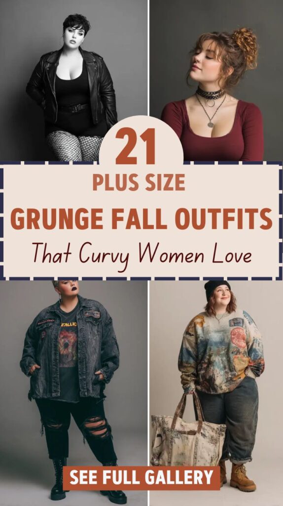 21 Plus Size Grunge Fall Outfits Curvy Women Will Love
