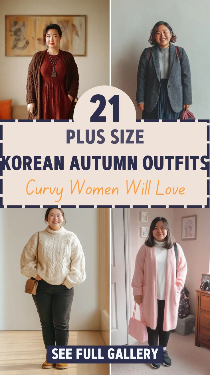 21 Plus Size Korean Autumn Outfits Curvy Women Love
