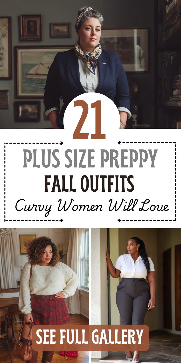 21 Plus Size Preppy Fall Outfits Curvy Women Will Love