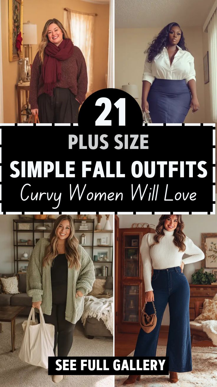 21 Plus Size Simple Fall Outfits Curvy Women Will Love
