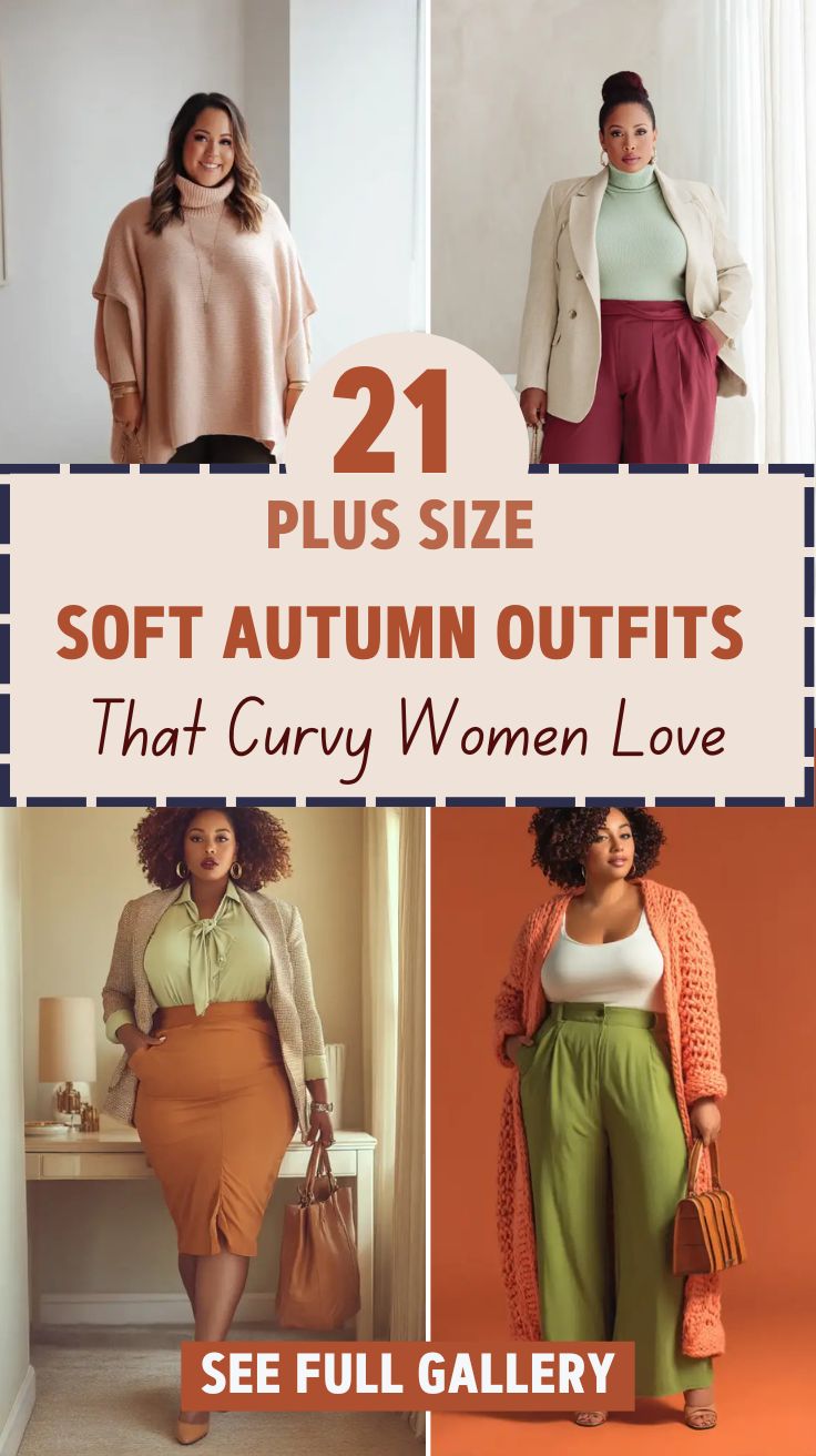 21 Plus Size Soft Autumn Outfits That Curvy Women Love