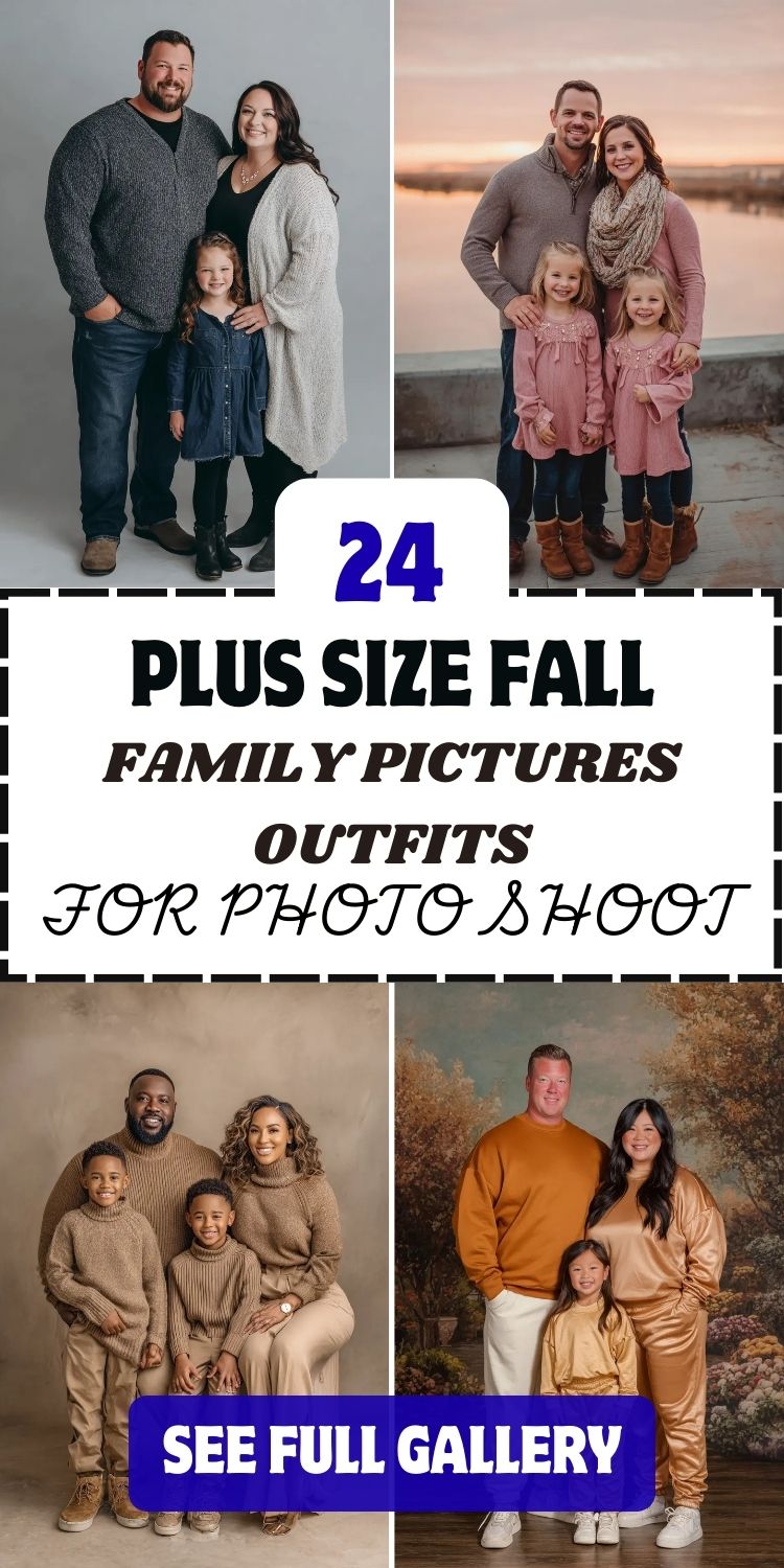 24 Plus Size Fall Family Pictures Outfits For Photo Shoot