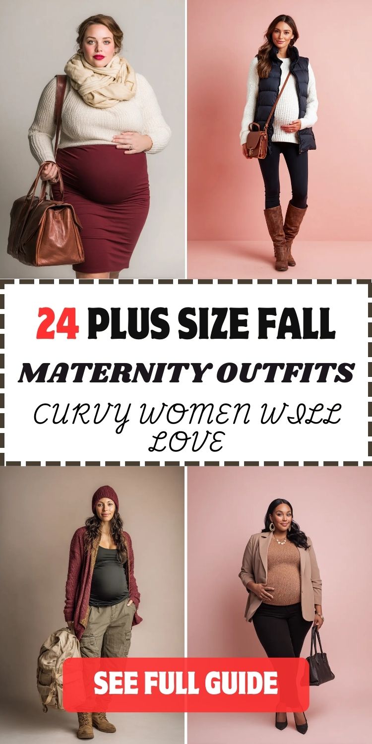 24 Plus Size Fall Maternity Outfits Curvy Women Will Love
