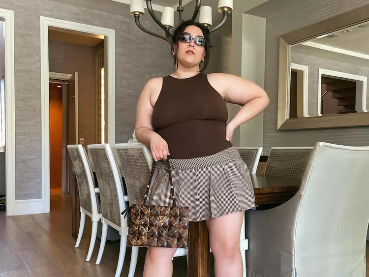 Ribbed Halter Tank + Textured Mini Skirt