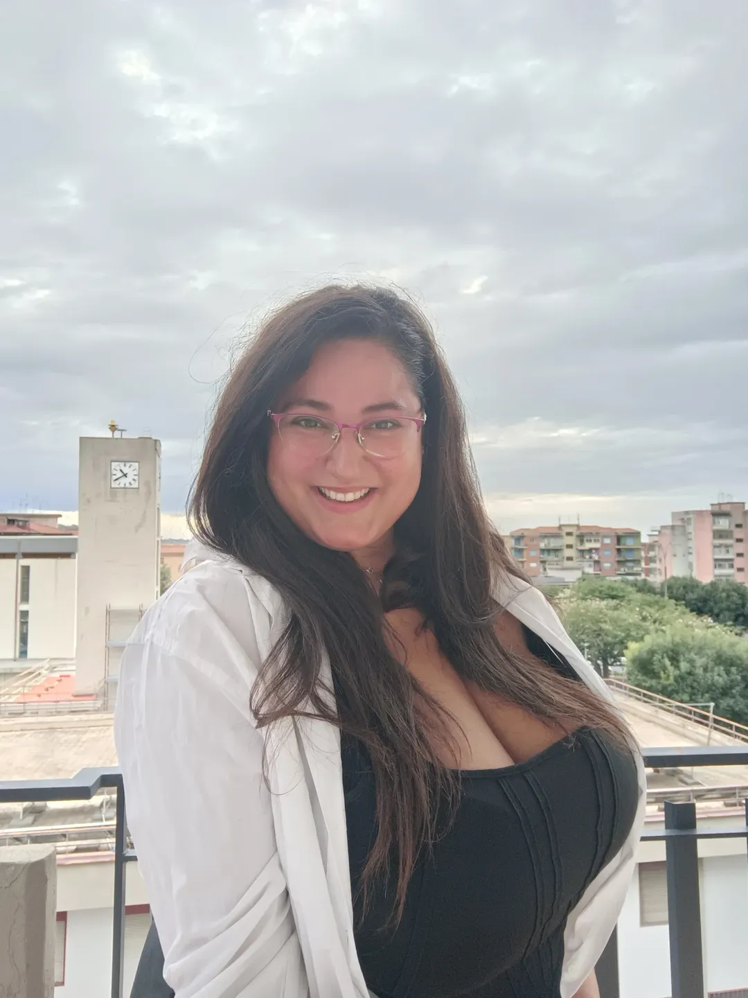 White Popover Shirt + Curved Corset Dress