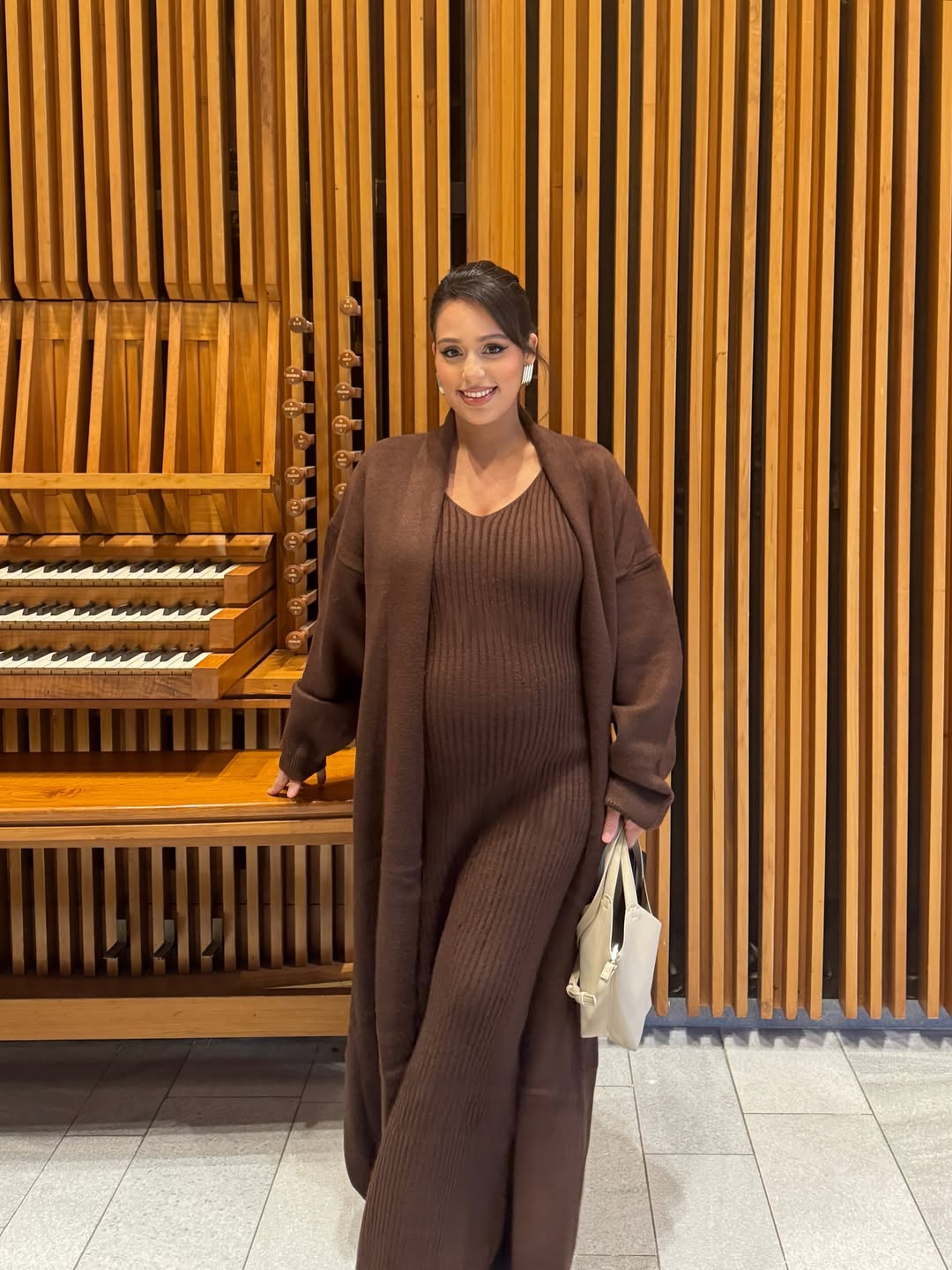 Ribbed Knit Maxi Set + Longline Cardigan