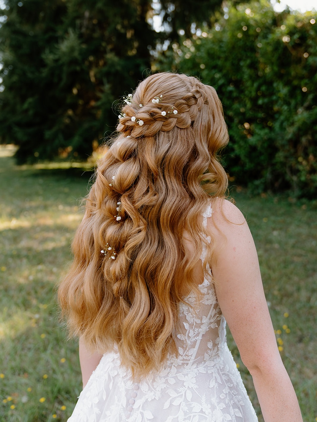 Braided Cascade Waves Bridal Look