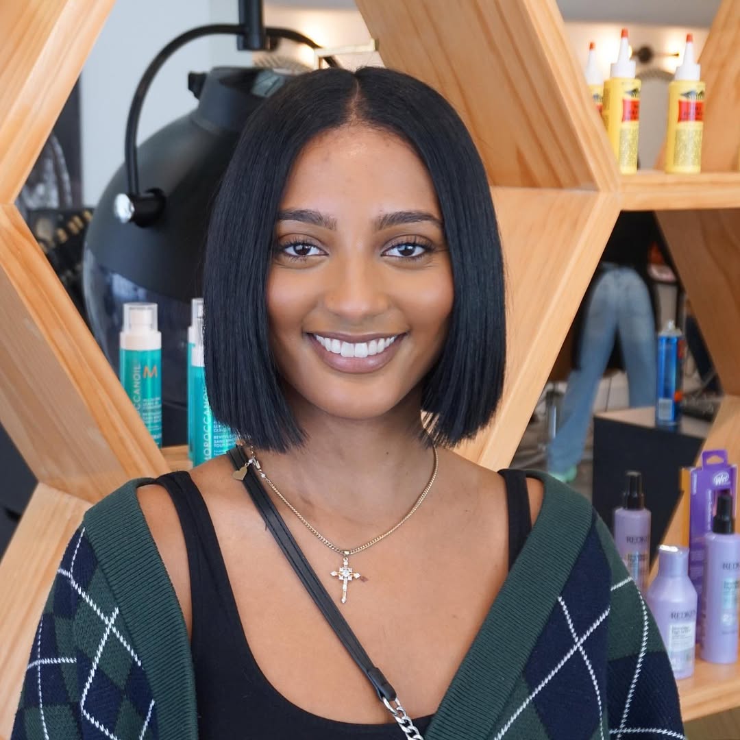 Center-Part Sleek Bob