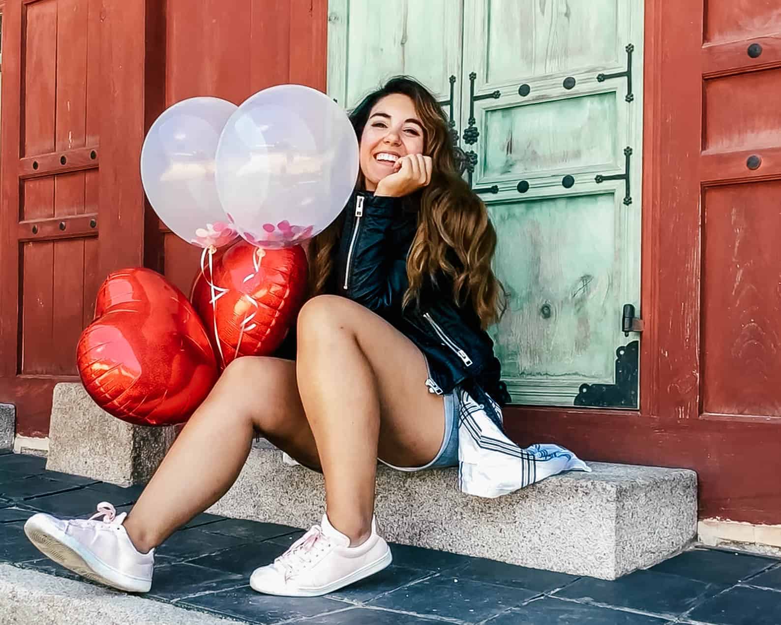 Cropped Leather Jacket + Casual Shorts