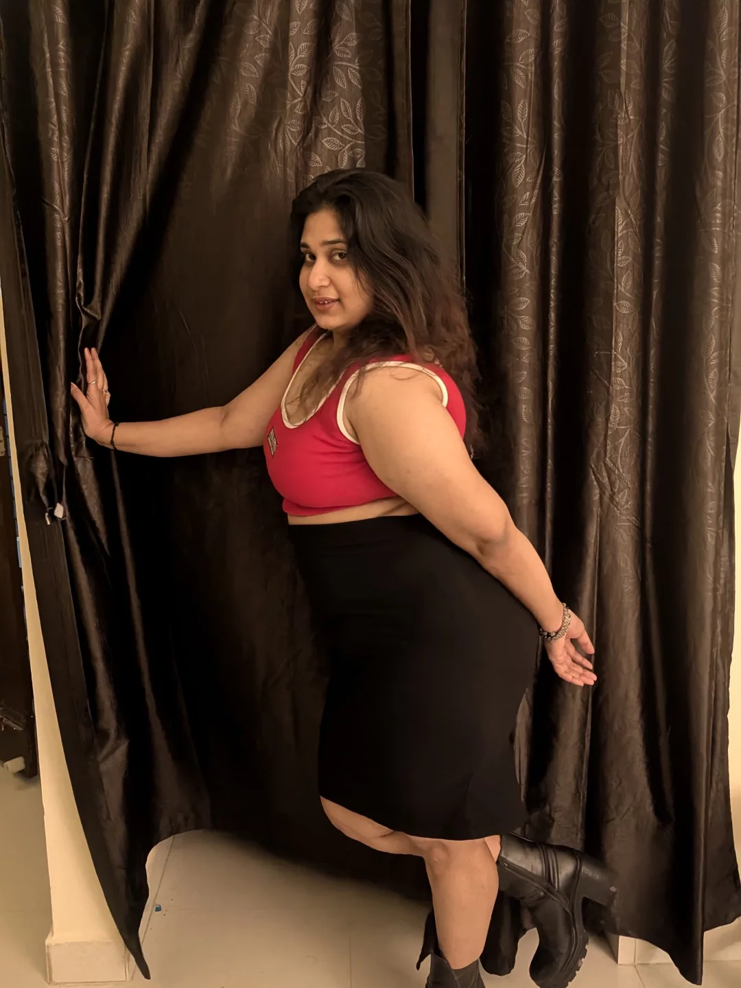 Fitted Crop Top + Sleek Pencil Skirt